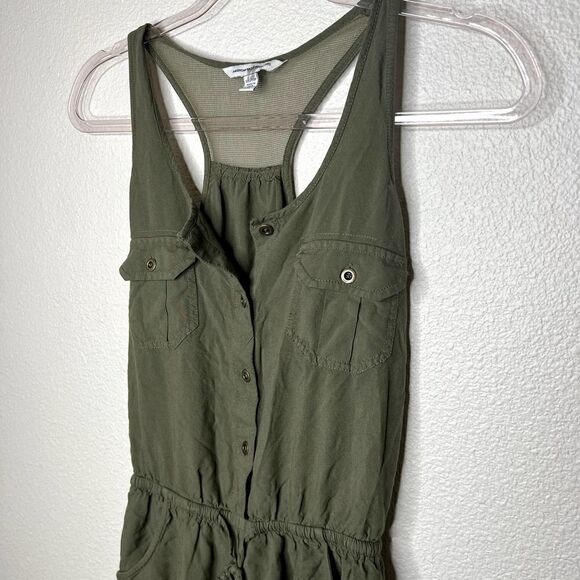 American Eagle Outfitters Green Button Front Mini Romper Size XXS - Picture 3 of 6